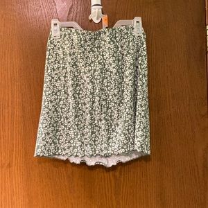 FLORAL GREEN SKIRT